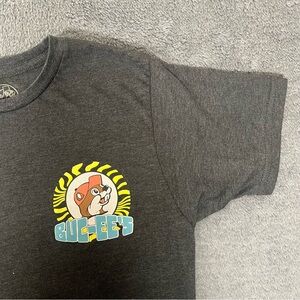 Buc-ee's Logo Retro Novelty Jeep Heather Gray Graphic T-Shirt